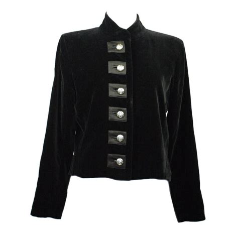 yves saint laurent long double button jacket|Jacket in Velvet .